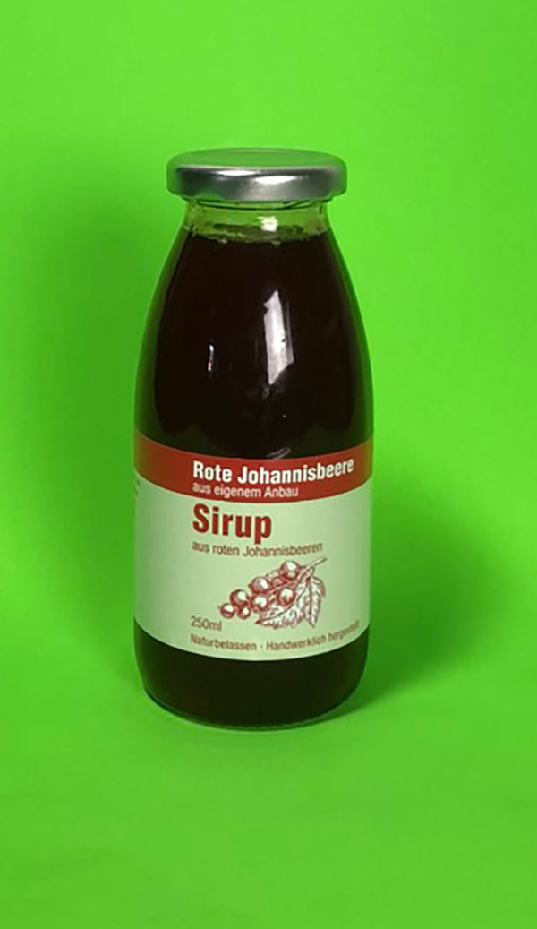 rote Johannisbeere Sirup 250 ml Flasche