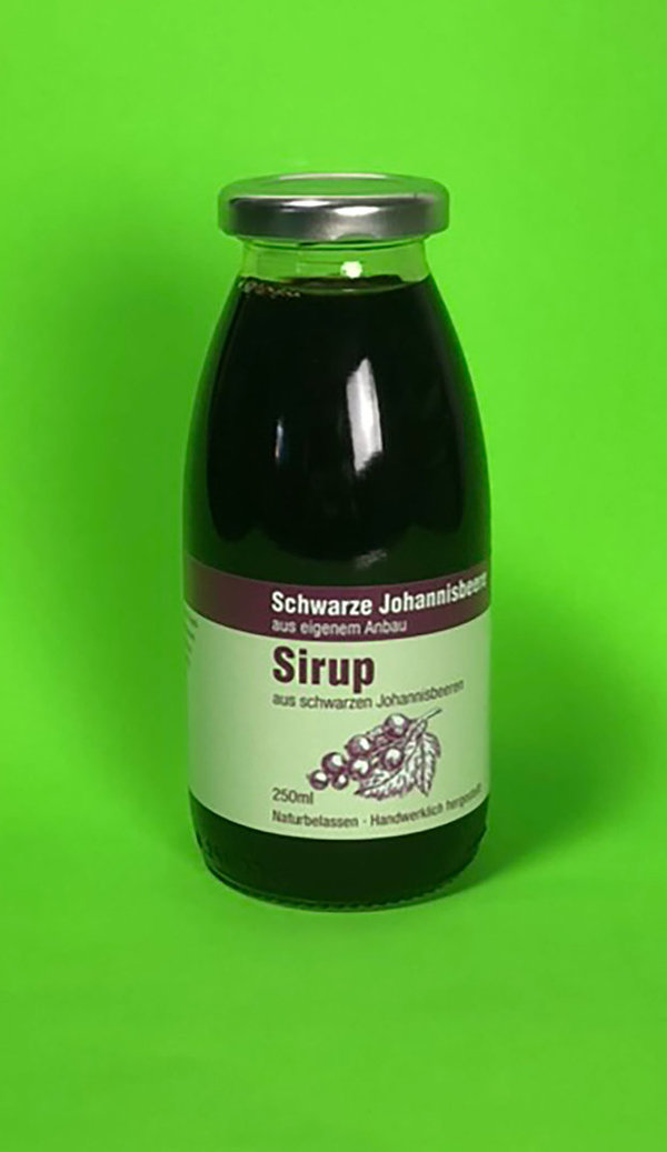 Schwarze Johannisbeere Sirup 250 ml Flasche